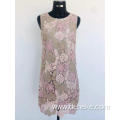 Women's knit fashion flower lace dress